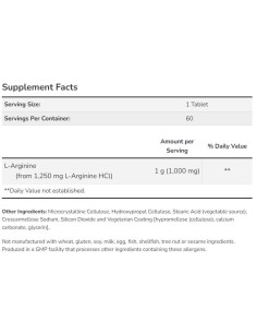 L-Arginine 1000 mg / Double Strength 2