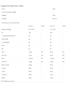 Energy Punch Power Drink | with BCAA -amp, Caffeine 2