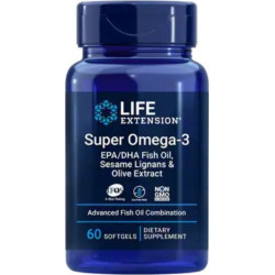 Super Omega-3 / Омега-3 от риба с добавени Лигнан от сусам и Маслина х 60 софтгел капсули