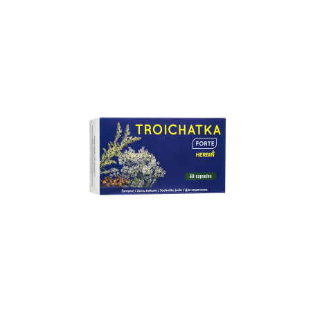 Troichatka Forte - Лен 800 mg + Ким 400 mg + Карамфил 200 mg – Чревен комфорт и храносмилателен баланс, 60 капсули