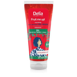 Delia измивен гел за лице и тяло Fruit с аромат на ягода 200мл