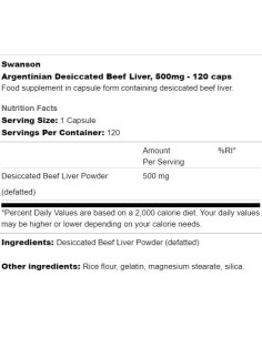 Argentinian Desiccated Beef Liver 500 mg 2