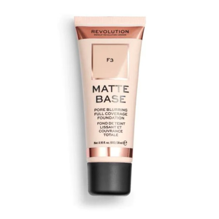 Makeup Revolution фон дьо тен Matte Base F3 28мл.