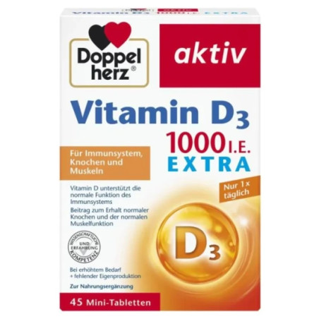 Doppelherz active витамин D 1000IU таблетки х45