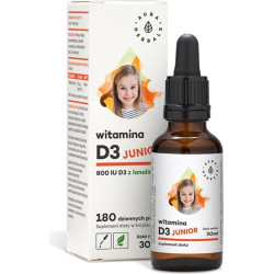 Имунна и костна система - Витамин D3 (800 IU)  - за деца и възрастни, 30 ml капки Aura Herbals