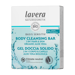 lavera Basis Sensitiv  Измиващо блокче за коса и тяло 2 в 1 50 г