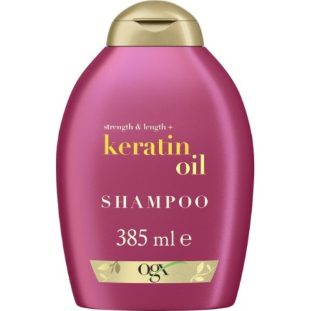 OGX Keratin Oil Шампоан за коса с кератин и арганово масло 385 мл - за сила и блясък на косата