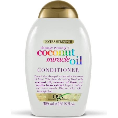 OGX Coconut Miracle Oil Балсам за коса с кокосово масло 385 мл - за увредена коса