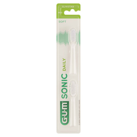 GUM SONIC Activital Глава за четка за зъби Soft 2броя бял