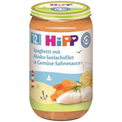 HIPP Спагети, морска треска, зеленчуци 6825, пюре, 250 гр