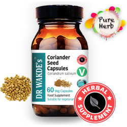 Coriander seed / Кориандър Аюрведа, 60 капсули DR WAKDE’s