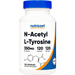 Нервна и мозъчна дейност - Н-Ацетил Л-Тирозин (N-Acetyl L- Tyrosine), 120 капсули Nutricost
