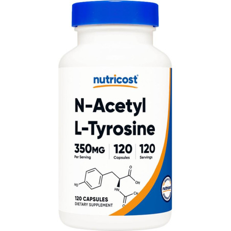 Нервна и мозъчна дейност - Н-Ацетил Л-Тирозин (N-Acetyl L- Tyrosine), 120 капсули Nutricost