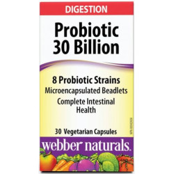 Probiotic 30 billion / 8 Probiotic Strains / Пробиотик, 30 млрд. активни пробиотици, 8 пробиотични щама, 30 капсули Webber Natur