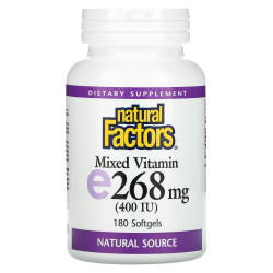 Витамин Е (токофероли микс) - антиоксидант, 268 mg/ 400 IU Natural Factors