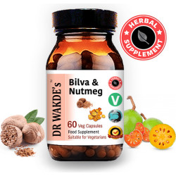 Билва и Индийско орехче (Bilva & Nutmeg) - изчиства червата, поддържа сърцето, регулира кръвното, 60 капсули