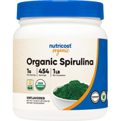 Детоксикация и имунитет - Спирулина Organic, 454 g прах Nutricost