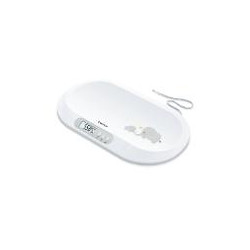 Beurer BY 90 baby scale, Data transfer via Bluetooth, Automatic and manual hold function, Curved weighing surface, 10 Measuremen