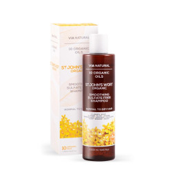 Органик изглаждащ безсулфатен шампоан Жълт Кантарион VIA NATURAL 250 ml