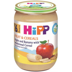 HIPP 9% ДДС пълнозърнеста, ябълки, банани 4803, каша, 190 гр