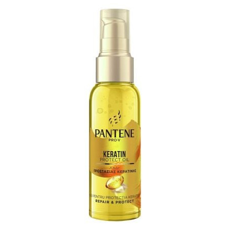 PANTENE Repair & Protect Възстановяващо, масло за коса, за суха, чуплива или третирана коса, 100 мл