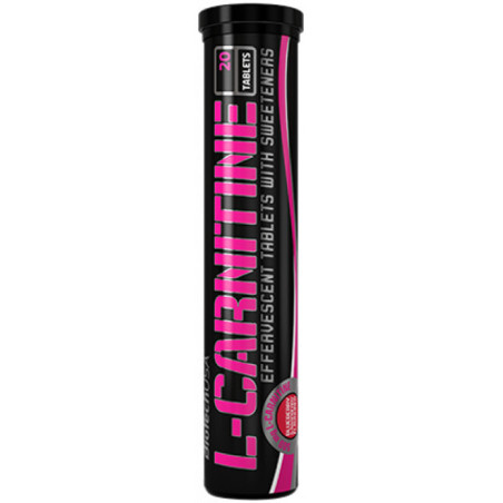 BIOTECH USA Effervescent L-Carnitine 500mg / 20 Tabs. / Lemon and lime