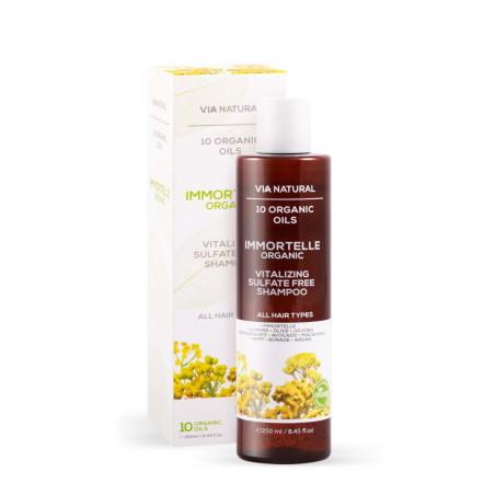 Органик витализиращ безсулфатен шампоан Безсмъртниче VIA NATURAL 250 ml