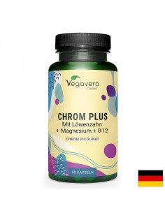 Контрол на диабета - Хром + Глухарче, Магнезий и Витамин В12, 90 капсули