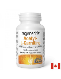 Ацетил-Л-Карнитин Regenerlife Енергия, концентрация и метаболитна подкрепа 90 капсули