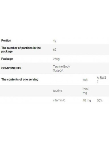 Taurine Body Support