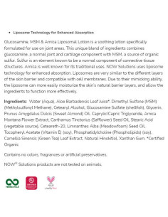 Glucosamine, MSM -amp, Arnica Liposome Lotion 2