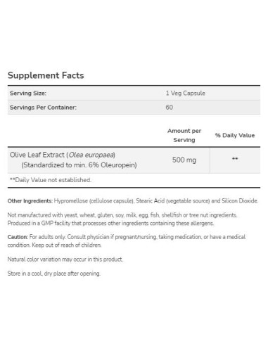 Olive Leaf Extract 500 mg