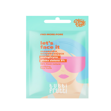 Зелена Глина 3% почистваща маска + Detox Shot Mg Farmona Tutti Frutti Let's Face it