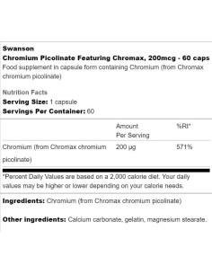 Chromium Picolinate 200 mcg | Featuring Chromax 2
