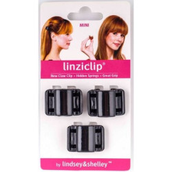 Щипка за коса малка черна перла Linziclip MINI
