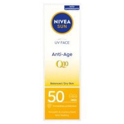 Nivea Sun Q10 Anti-Age & Anti-Pigments Слънцезащитен крем за лице SPF50 50 мл