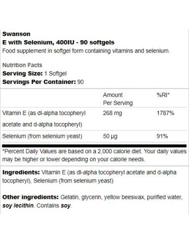 E with Selenium 400 IU