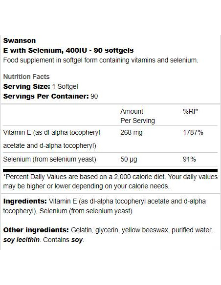E with Selenium 400 IU