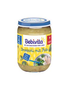 BEBIVITA 9- ДДС Броколи, пуешко 1730, пюре, 190 гр