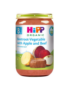 HIPP Телешко, цвекло, зеленчуци, ябълка 6440, пюре, 220 гр