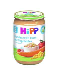 HIPP Шунка, зеленчуци, макарони 6540, пюре, 220 гр