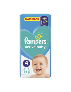 PAMPERS 9- ДДС Active Baby Размер 4, пелени, Макси VPP, 58 бр.