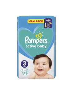 PAMPERS 9- ДДС Active Baby Размер 3, пелени, Миди VPP, 66 бр.