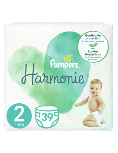 PAMPERS 9- ДДС Harmonie Размер 2, пелени, Мини, 39 бр.