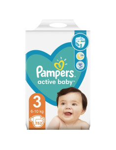 PAMPERS 9- ДДС Active Baby Размер 3, пелени, MB, 152 бр.