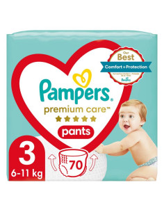 PAMPERS 9- ДДС Premium Care Размер 3, гащички, JPP, 70 бр.