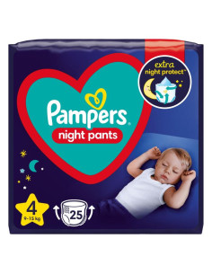 PAMPERS 9- ДДС Night Размер 4, гащички, VP, 25 бр.