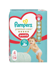 PAMPERS 9- ДДС Premium Care Размер 4, гащички, VP, 38 бр.