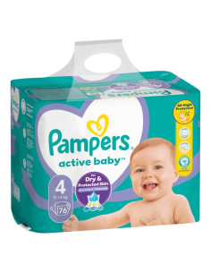 PAMPERS 9- ДДС Active Baby Размер 4, пелени, GP, 76 бр.
