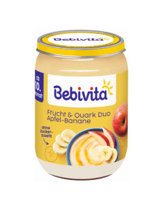 BEBIVITA 9- ДДС 14408 БИО Ябълка и Банан с Извара, дует, 190 гр